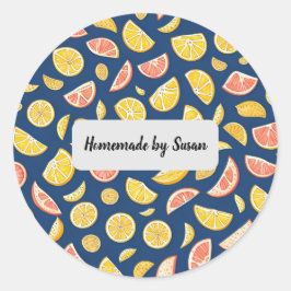 Von Susan selbst | Orangen - und Zitronenaufkleber Runder Aufkleber