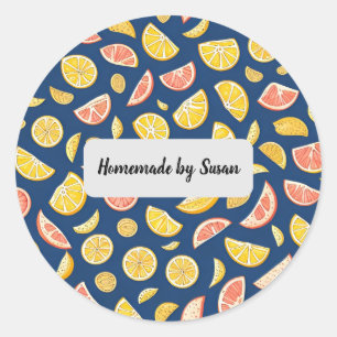 Von Susan selbst   Orangen - und Zitronenaufkleber Runder Aufkleber