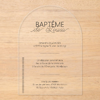 Von Taufe Louisa Acryleinladungen