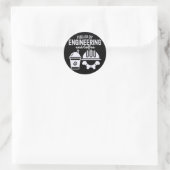 Von Technik und Kaffee angetrieben Runder Aufkleber (Tasche)