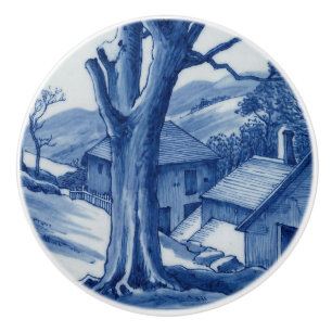 Von The Sentinel, Cornwall – Cobalt Blue Kunst Keramikknauf