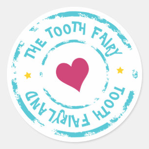 Von "The Tooth Fee" "Tooth Fee Briefmarke Sticker
