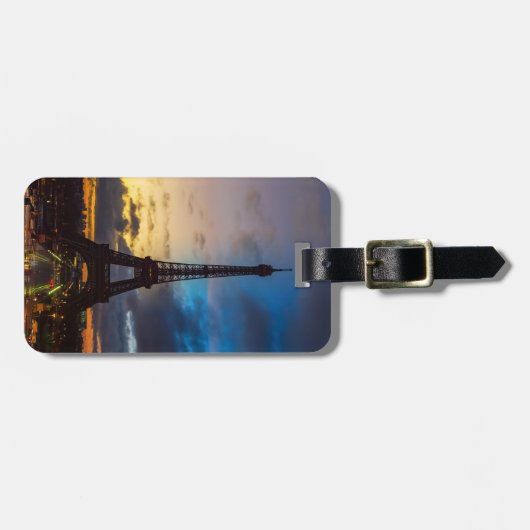 Von Trocadero aus können Sie den Eiffelturm von Ta Gepäckanhänger (Vorderseite horizontal)