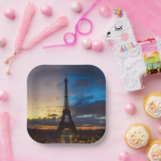 Von Trocadero aus können Sie den Eiffelturm von Ta Pappteller (Party)