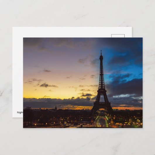 Von Trocadero aus können Sie den Eiffelturm von Ta Postkarte (Vorne/Hinten)