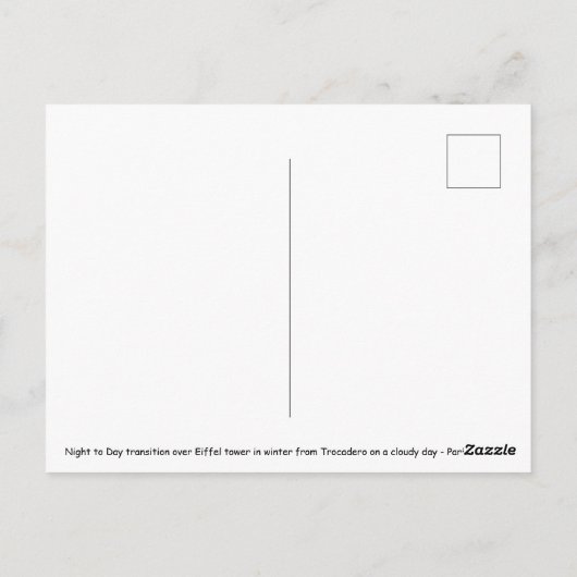 Von Trocadero aus können Sie den Eiffelturm von Ta Postkarte (Rückseite)