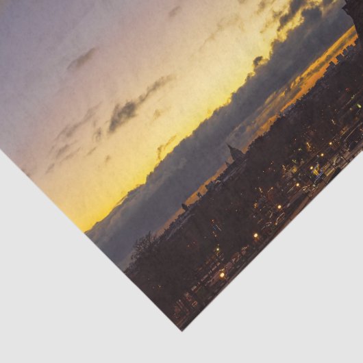 Von Trocadero aus können Sie den Eiffelturm von Ta Seidenpapier (Ausschnitt)