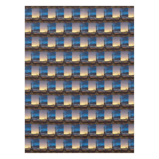 Von Trocadero aus können Sie den Eiffelturm von Ta Tischdecke (Vorderseite)
