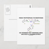 Von Tryptophan zu Serotonin (Chemie-Spaß) Postkarte (Vorne/Hinten)