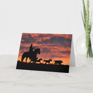 Von über die Miles Cowboy-Geburtskarte Karte