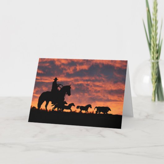 Von über die Miles Cowboy-Geburtskarte Karte (Vorderseite)