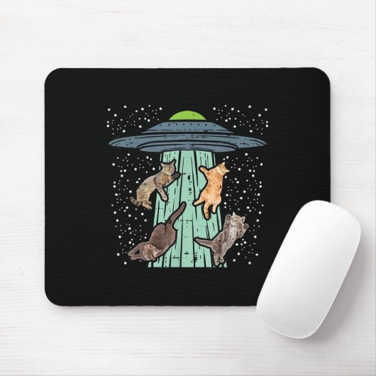 Von Ufo Funny Alien Space entführte Katzen Lover M Mousepad (Mit Mouse)