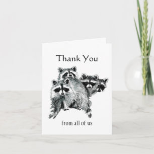 Von uns allen Fun Raccoon Familie zu sagen Danke