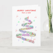 Von uns beide Noten mit einem Stave Weihnachten (Vorderseite)