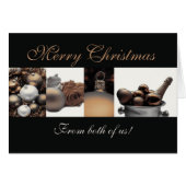 Von uns beiden Frohe Weihnachtssepia (Vorderseite (Horizontal))