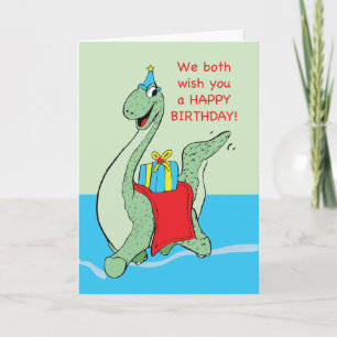 Von uns beiden, Junge, Geburtstag Dinosaurier Karte