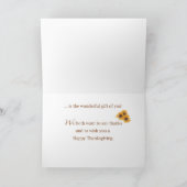 Von uns beiden Segen auf Erntedank Sonnenblume Karte (Innenseite)