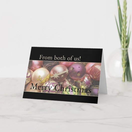 Von uns beiden... Weihnachtskarte Feiertagskarte (Vorderseite)