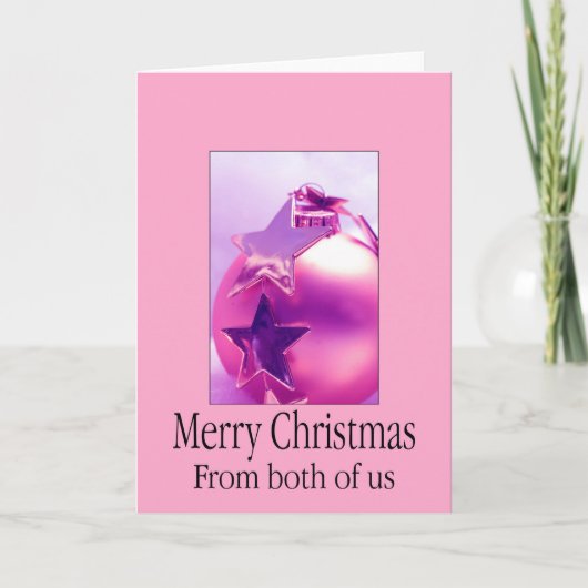 Von uns beiden... Weihnachtskarte Feiertagskarte (Vorderseite)