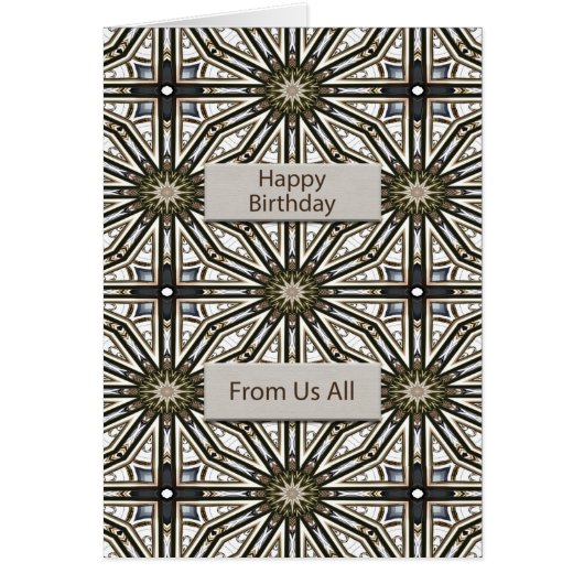 Von uns den ganzen Geburtstag Abstrakt Mandala Des (Vorne)