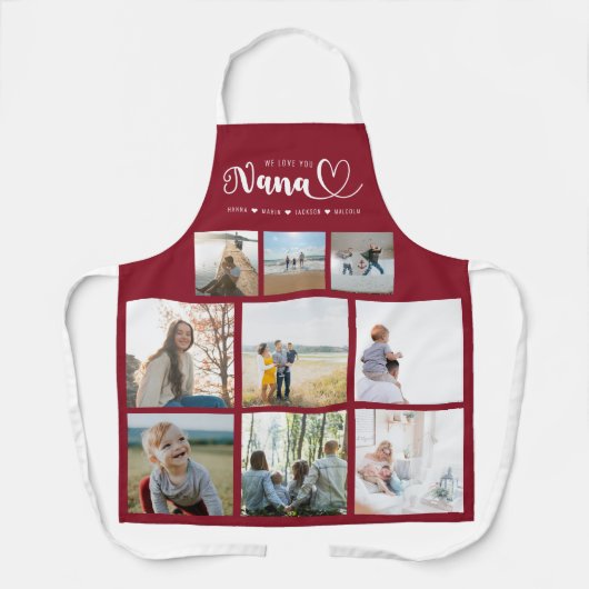 Von uns Familienfoto Collage wir Liebe Sie Nana Schürze (Vorderseite)