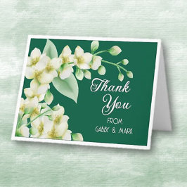 Von uns! Floral Personalisiert Dankeschön Karte