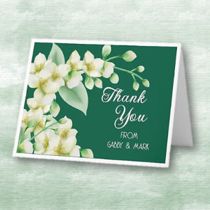 Von uns! Floral Personalisiert Dankeschön Karte