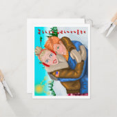 Von uns zu Dir Weihnachts-Grußkarte Karte (Vorderseite/Rückseite Beispiel)