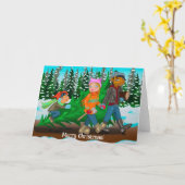 Von uns zu dir Weihnachtsfaltenkarte Karte (Gelbe Blume)