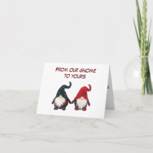 VON "UNSER GNOME" BIS "DEIN GNOME" BEI CHRISTMAS KARTE