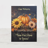 Von unserem Haus oder Zuhause zu Ihrem Erntedank Karte (Vorderseite)