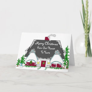 Von unserem Haus zu Ihrem Feiertagskarte