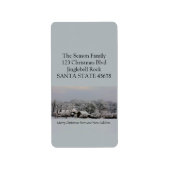 Von unserem neuen Zuhause Winter Wunderland Adressaufkleber (Vorne)