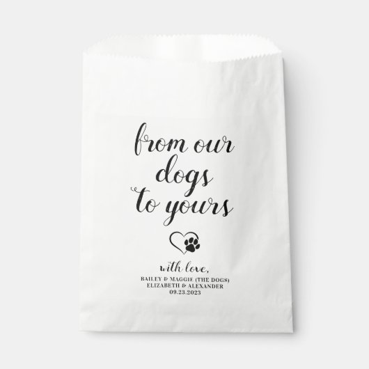 Von unseren Hunden Doggie Bag Hunde Leckerei Gastg Geschenktütchen (Vorderseite)