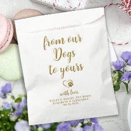 Von unseren Hunden Personalisierte Gold Hund Haust Geschenktütchen