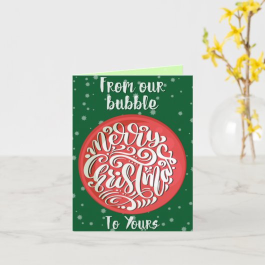 Von unserer Blase zu deiner heiligen Weihnachtszei Karte (Gelbe Blume)