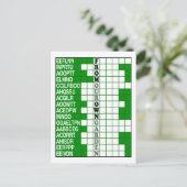 Von unserer eigenen Garten-Wort-Jagd Postkarte (Stehend Vorderseite)