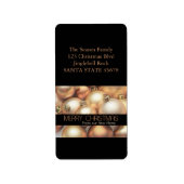 Von unserer neuen Zuhause golden Ornamente Adressaufkleber (Vorne)