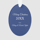 Von unserer Zuhause bis zu Ihrem Weihnachtsmann Ornament (Rückseite)