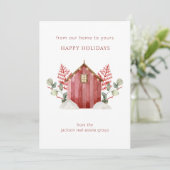 Von unserer Zuhause bis zur Weihnachtskarte Einladung (Stehend Vorderseite)