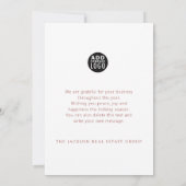 Von unserer Zuhause bis zur Weihnachtskarte Einladung (Rückseite)