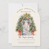 Von unserer Zuhause bis zur Weihnachtskarte Einladung (Vorderseite)