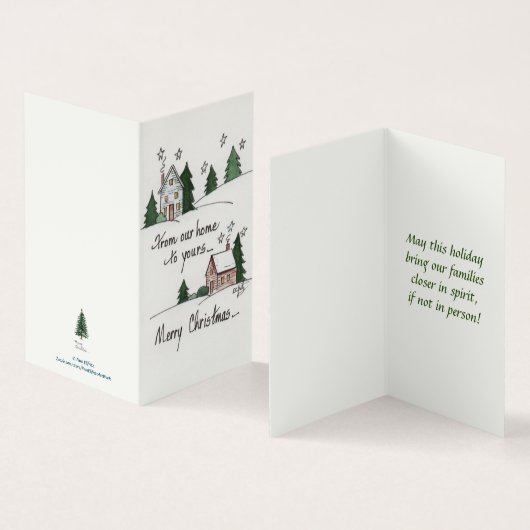 "Von unserer Zuhause" Gruß Vintage Zuhause Wasserf (Innenseite und Außenseite)