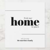 Von unserer Zuhause zu Ihrem Aufkleber (Einzelnes Label)