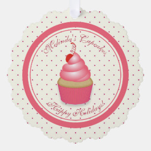 Von Unternehmen oder Bäcker Cupcake-Geschenk-Tags Ornament Karte