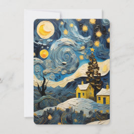 Von Van Gogh Inspirierte Vintage Weihnachtskunst Feiertagskarte