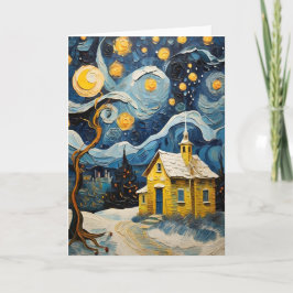 Von Van Gogh Inspirierte Vintage Weihnachtskunst Feiertagskarte