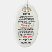 Von Vater oder Mama mit Individuelle Name zu meine Keramik Ornament (Rechts)