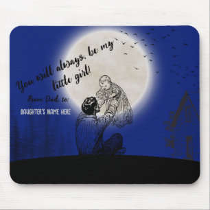 Von Vater zu Tochter - personalisierte Botschaft - Mousepad