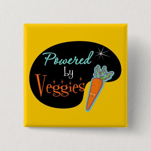Von Veggies angetrieben Button (Vorderseite)